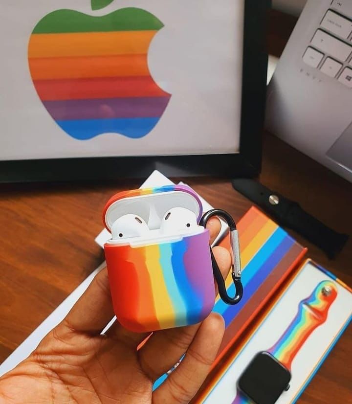 Apple i watch sereis 6 and apple airpod 2nd generation rainbow edition