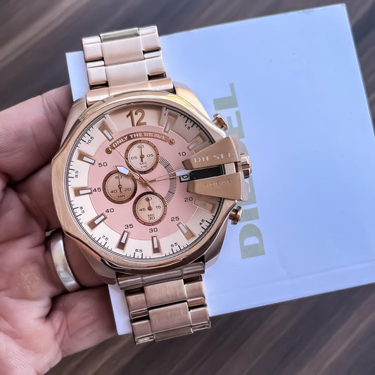 Diesel 10 Bar chronograph Rose Gold Men's Analog Watch