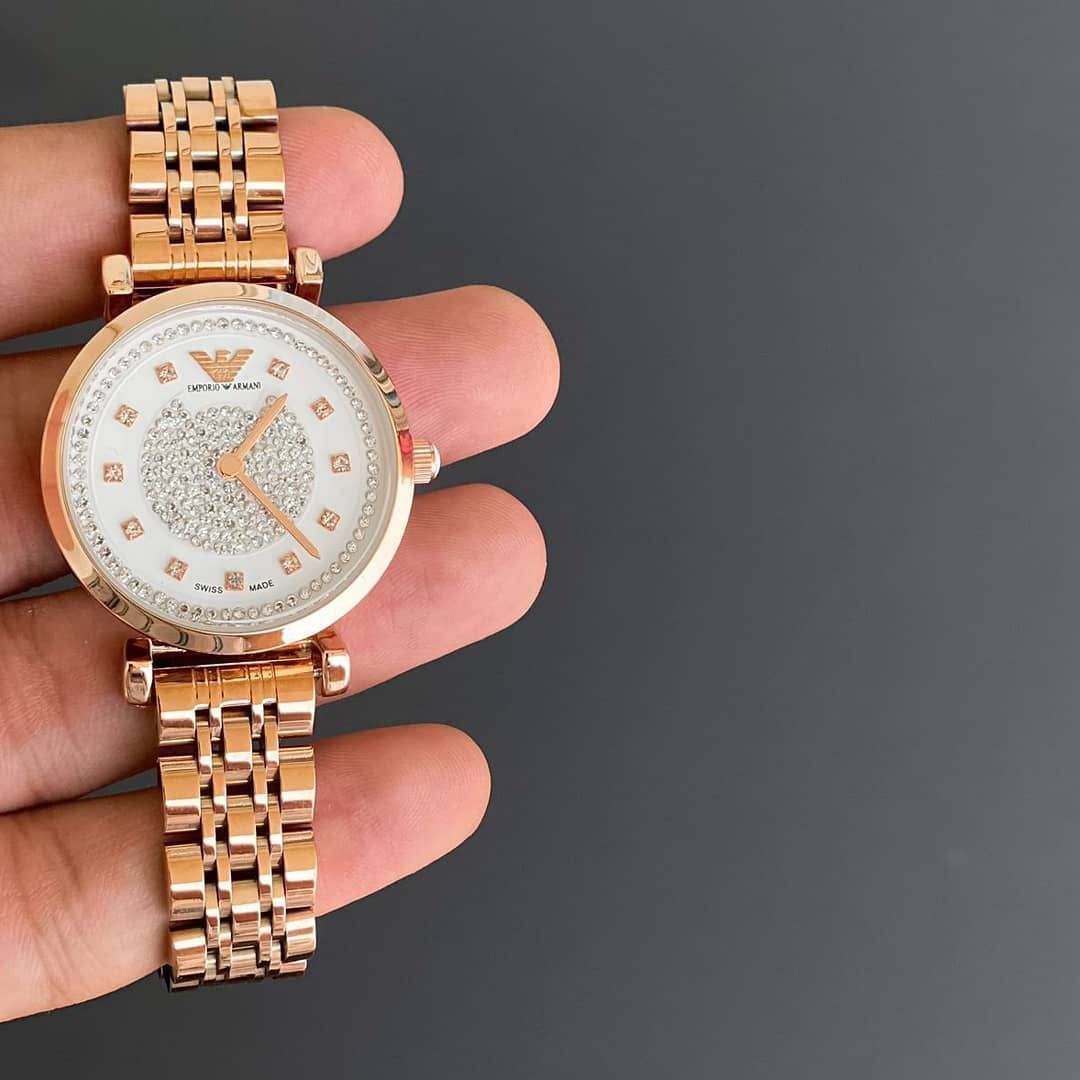 Emporio Armani White dial women's watch