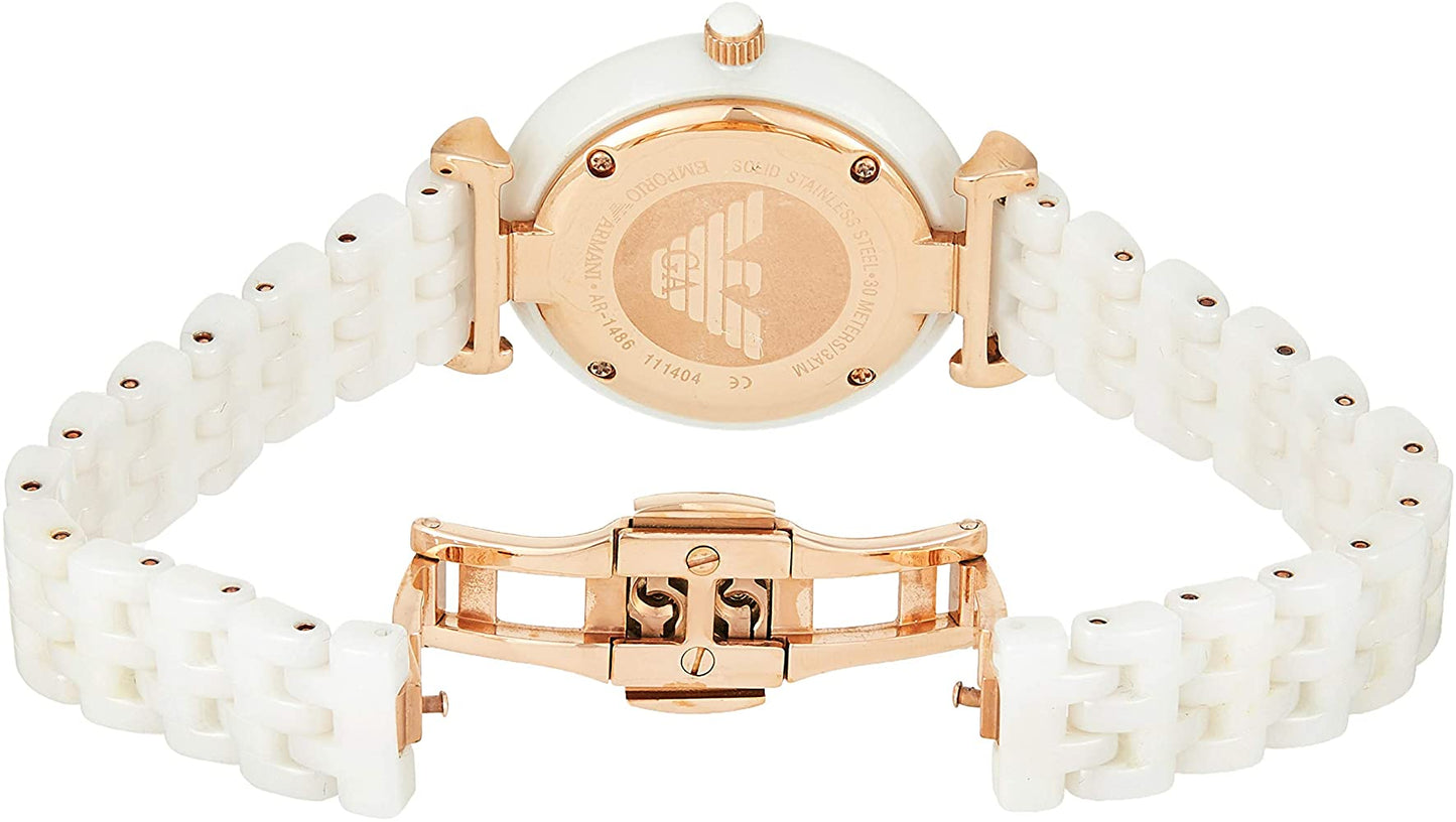 Emporio Armani White Ceramic women's watch