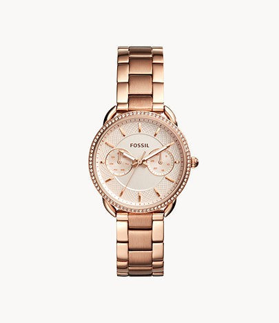 Fossil Tailor multifunction ES4264 Rose Gold Dial Women's watch