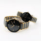 Rado centrix glod black chain couple watches