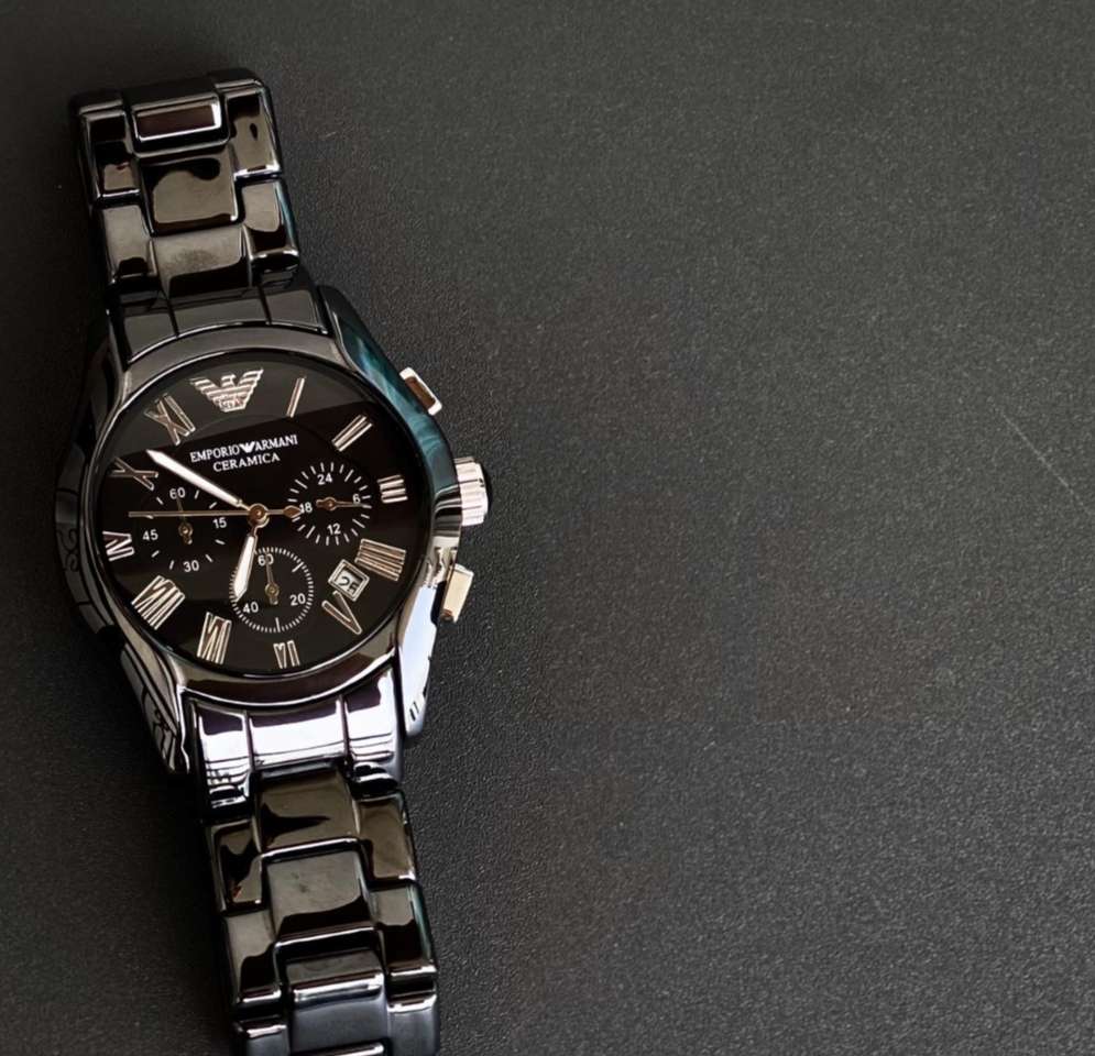 Emporio Armani Black ceramic men's watch