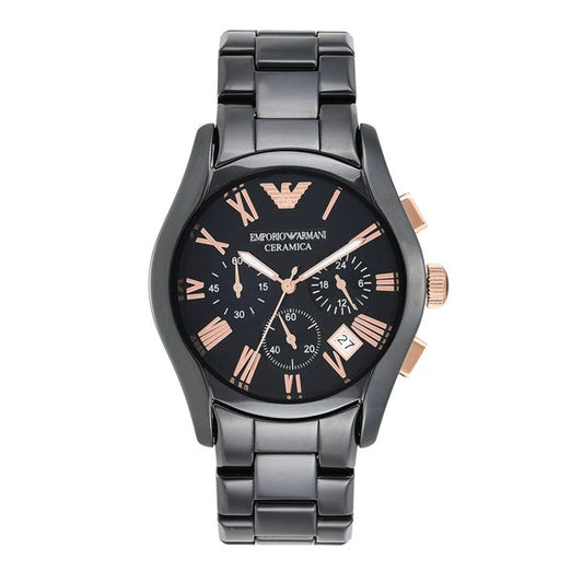 Emporio Armani full black ceramic men's watch