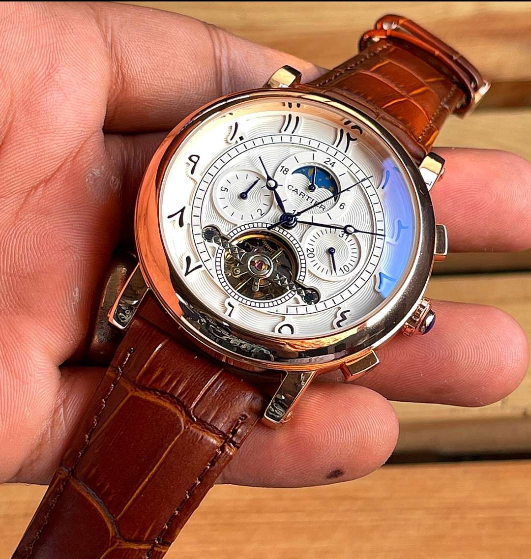 Cartier Arabic Tourbillon Back Open Automatic Men's Watch