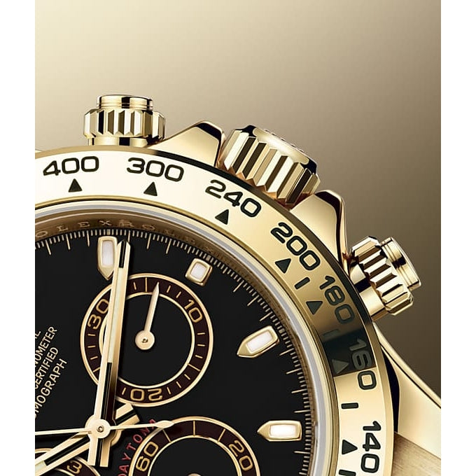 Rolex Cosmograph Daytona Automatic Black dial with gold chain Men's Watch