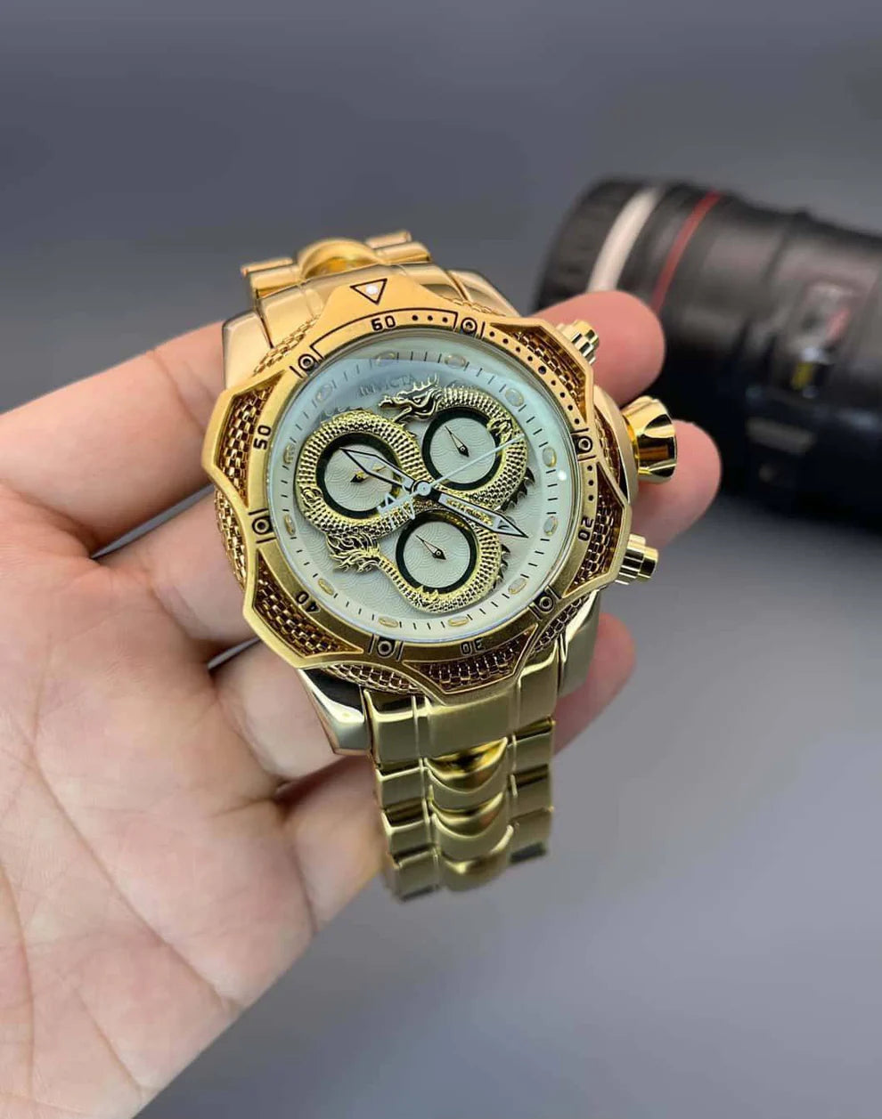 Invicta Premium Watch For Men In White Dial