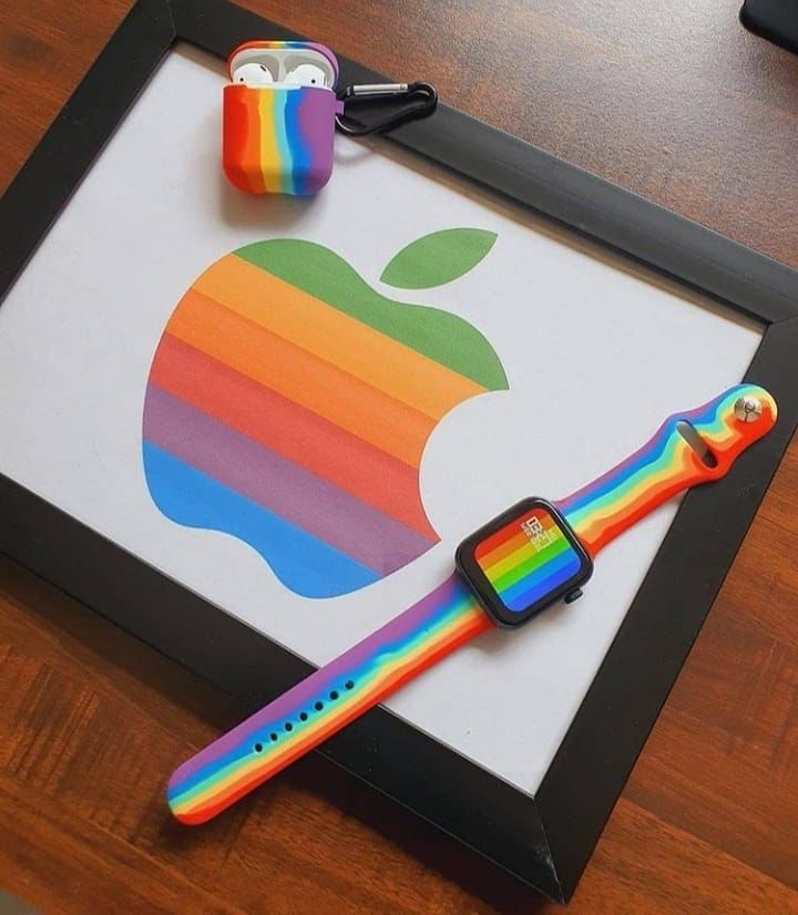 Apple i watch sereis 6 and apple airpod 2nd generation rainbow edition