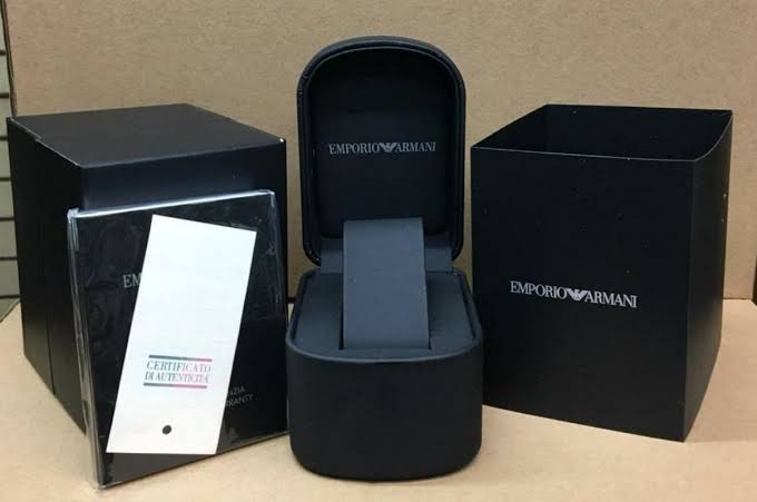 Emporio Armani full black ceramic men's watch