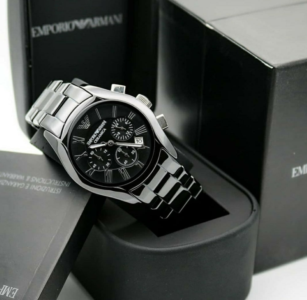 Emporio Armani Black ceramic men's watch