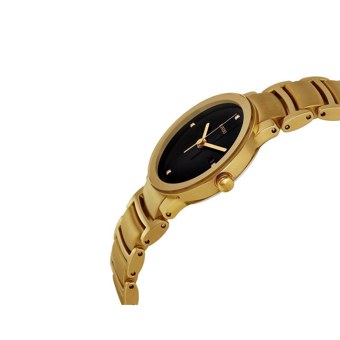 Rado Ceramic Black dial gold chain men's watch