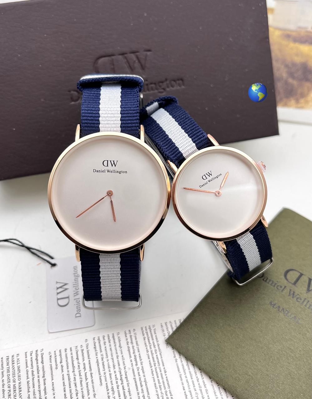 Daniel Wellington black dial belts couple watches