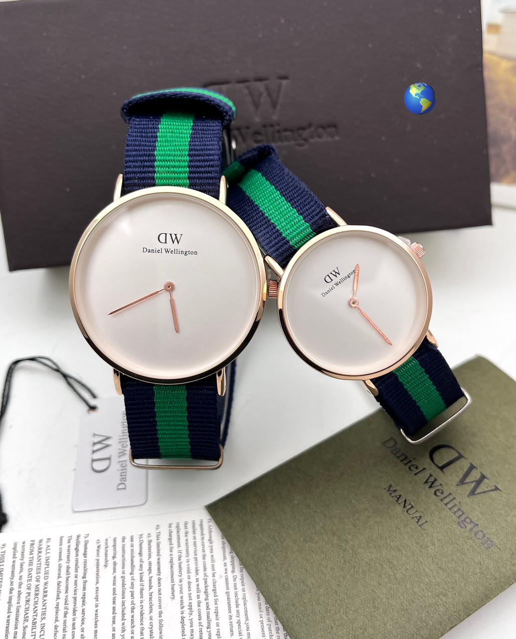Daniel Wellington black dial belts couple watches
