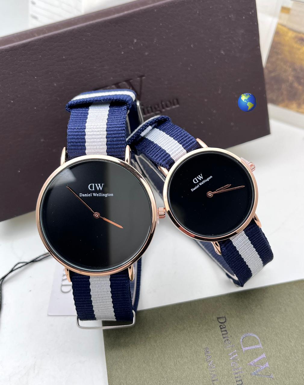 Daniel Wellington black dial belts couple watches