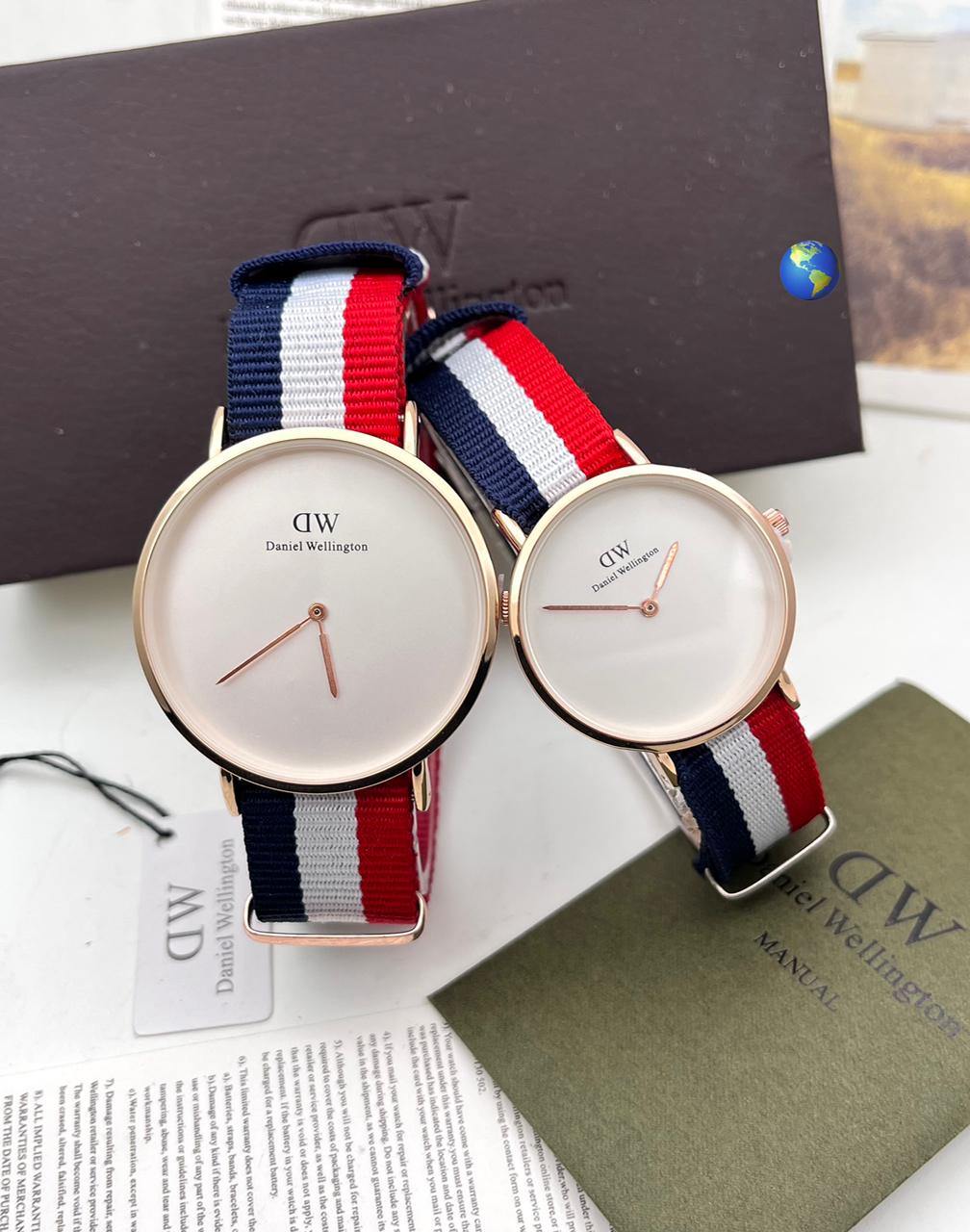 Daniel Wellington black dial belts couple watches