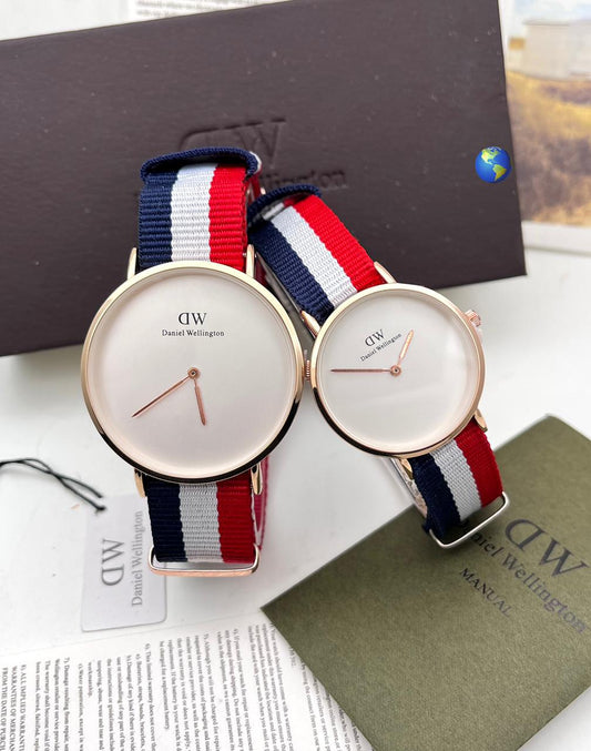 Daniel Wellington black dial belts couple watches