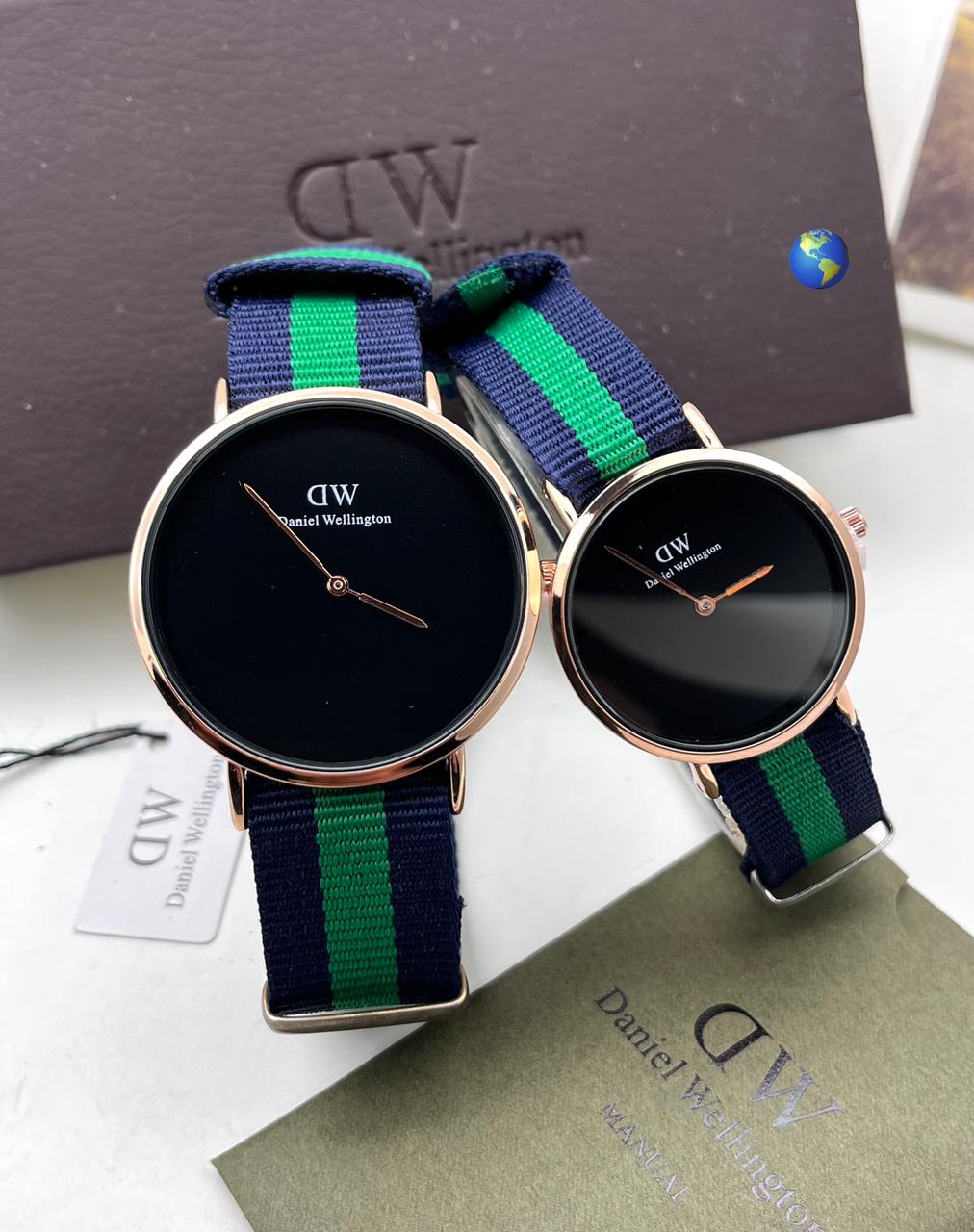 Daniel Wellington black dial belts couple watches