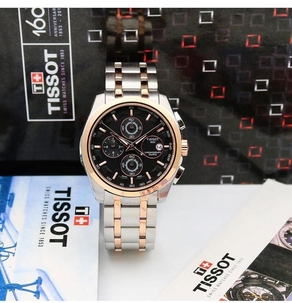 Tissot black dial Chronograph Men's analog watch