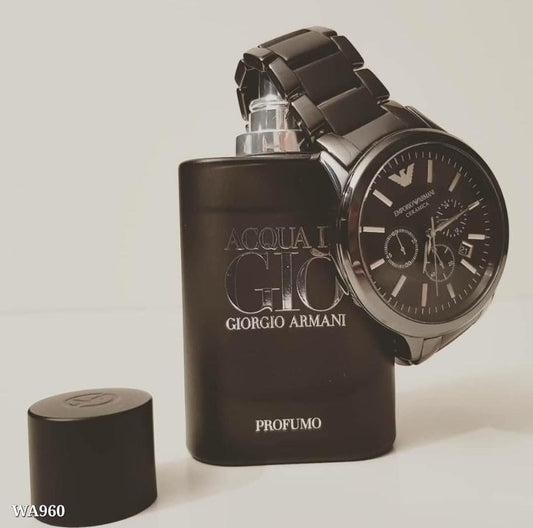 Emporio Armani Black dial men's analog watch