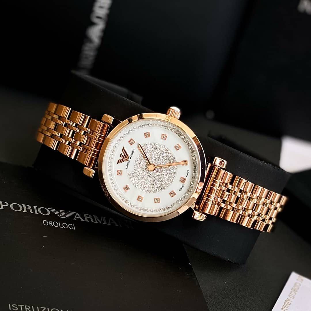 Emporio Armani White dial women's watch
