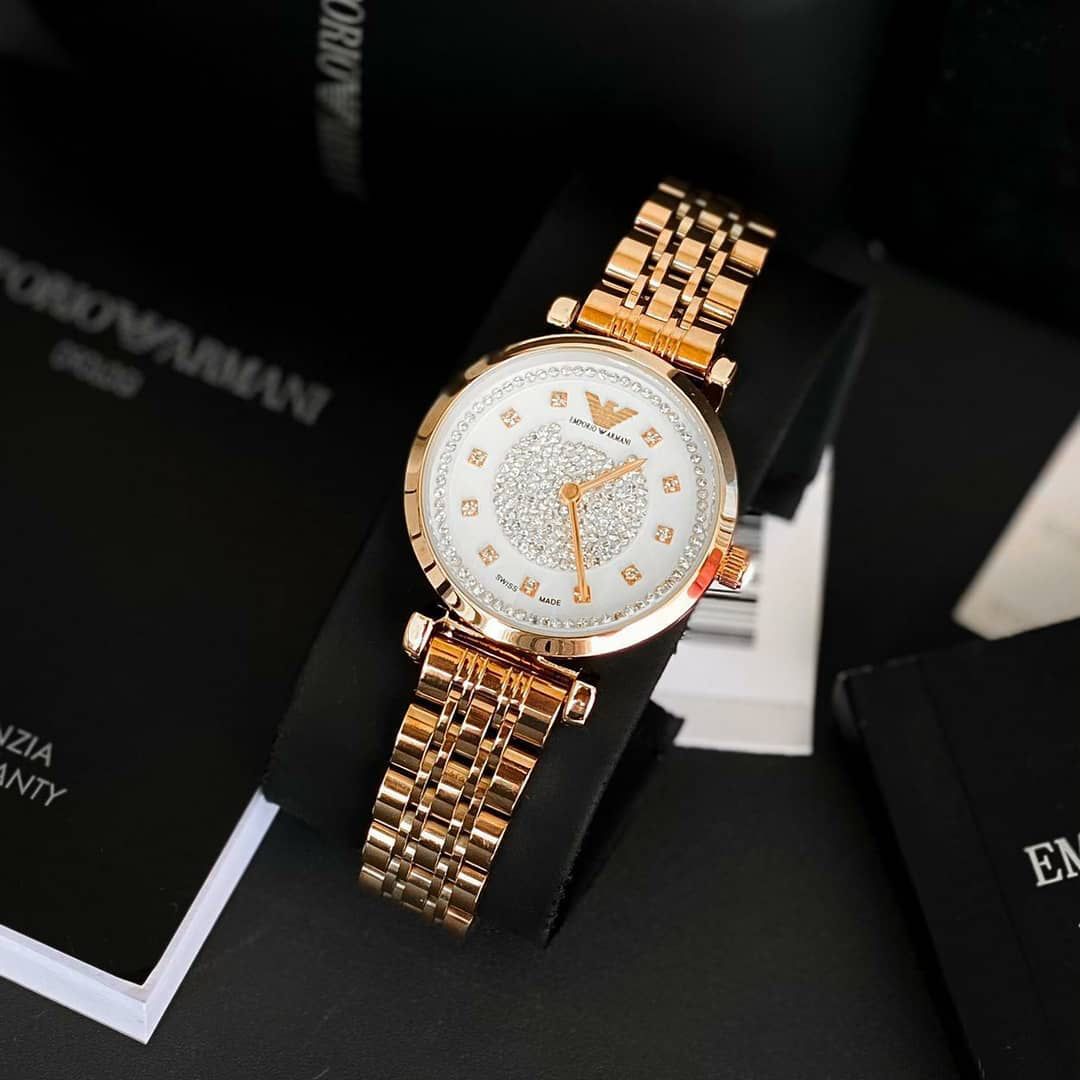 Emporio Armani White dial women's watch