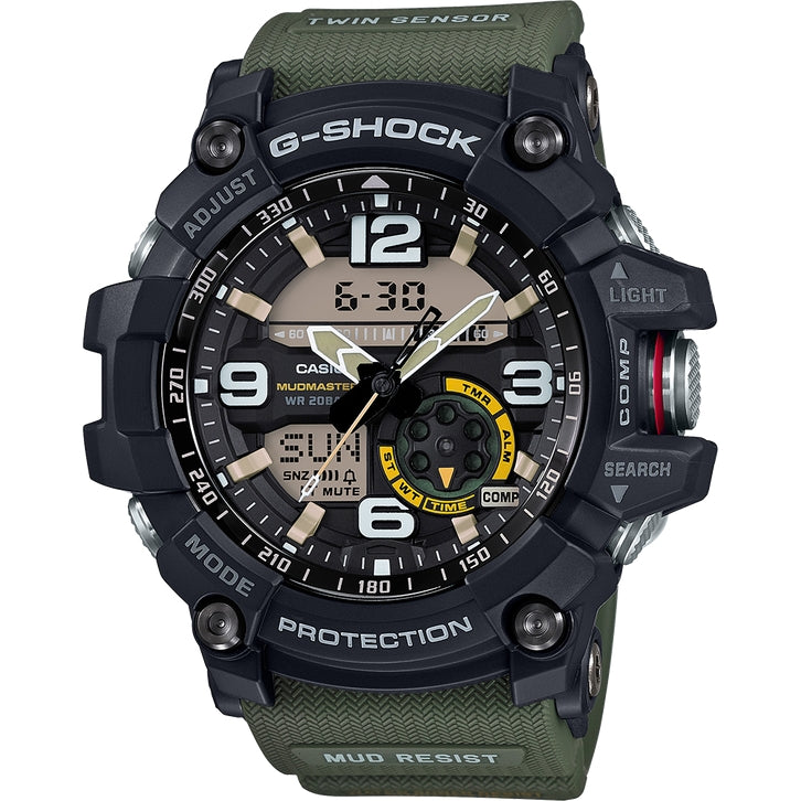 G Shock mudmaster Gg-1000 Green belt men's digital analogue watch