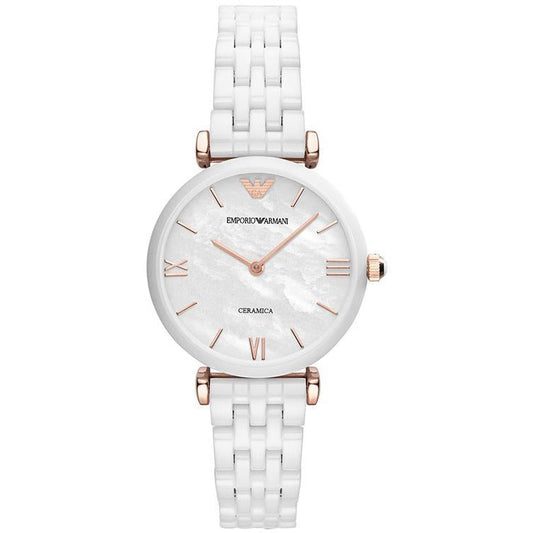 Emporio Armani White Ceramic women's watch