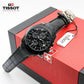 Imported Men’s Tissot Chronograph Leather Strap Black Dial Watch
