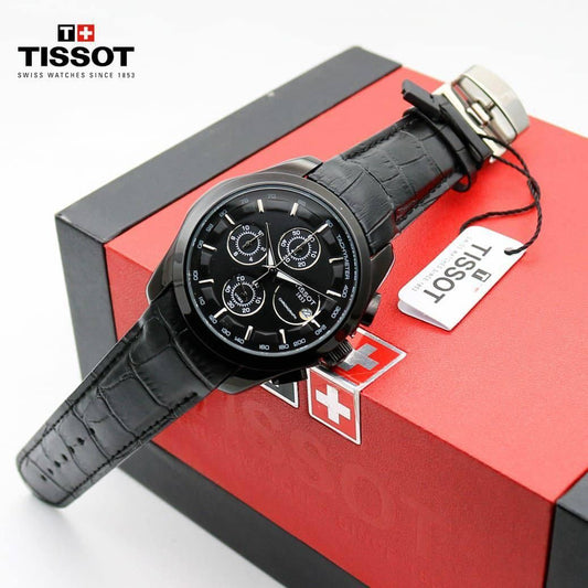 Tissot 1853 Couturier Full Black Dial chronograph watch